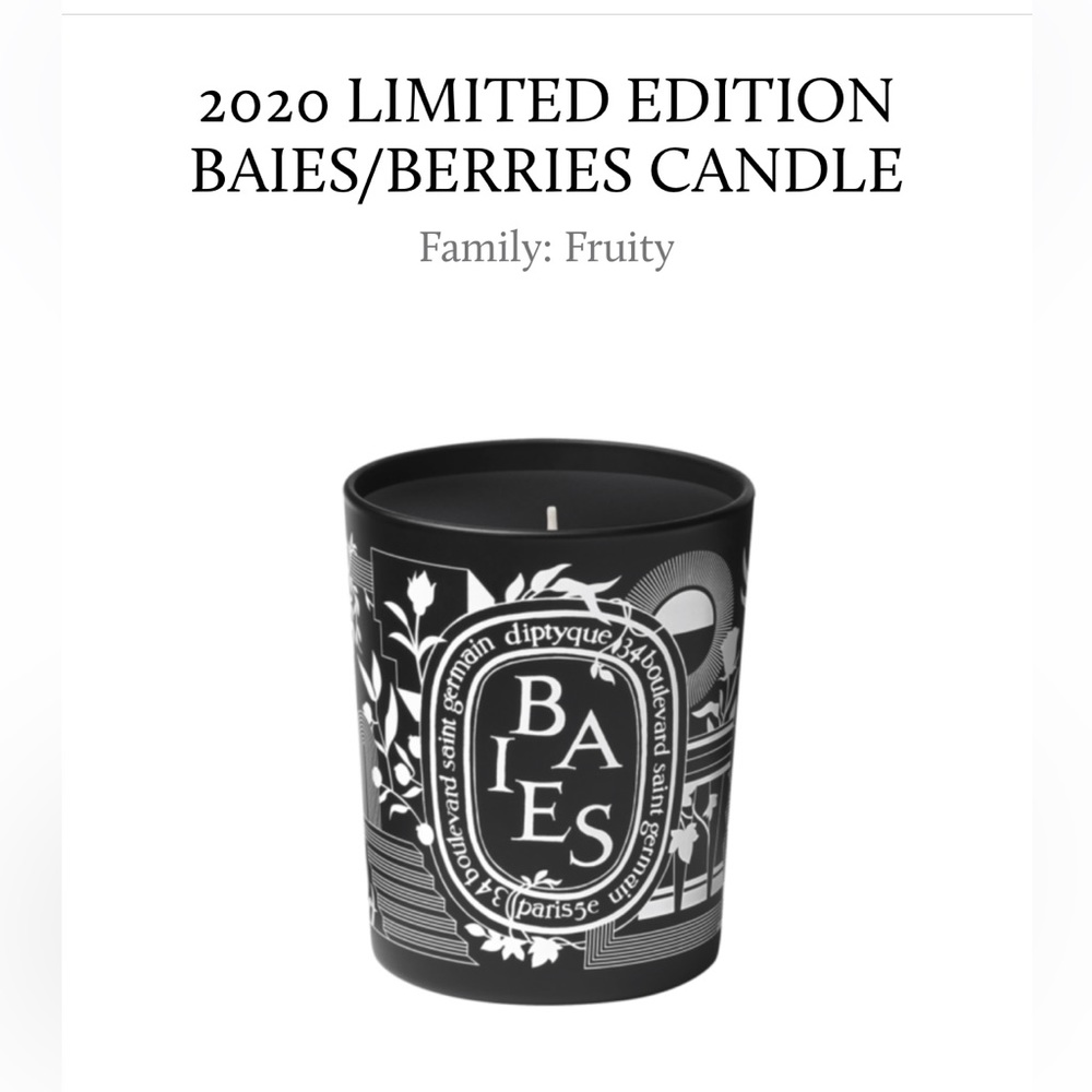 BNIB Diptyque Limited Edition Baies Candle